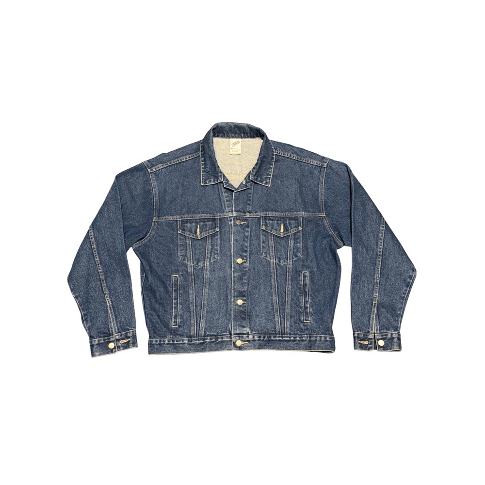 Vintage Warner Bros Studio Store Harry Potter Hogwarts Crest Denim Jacket L